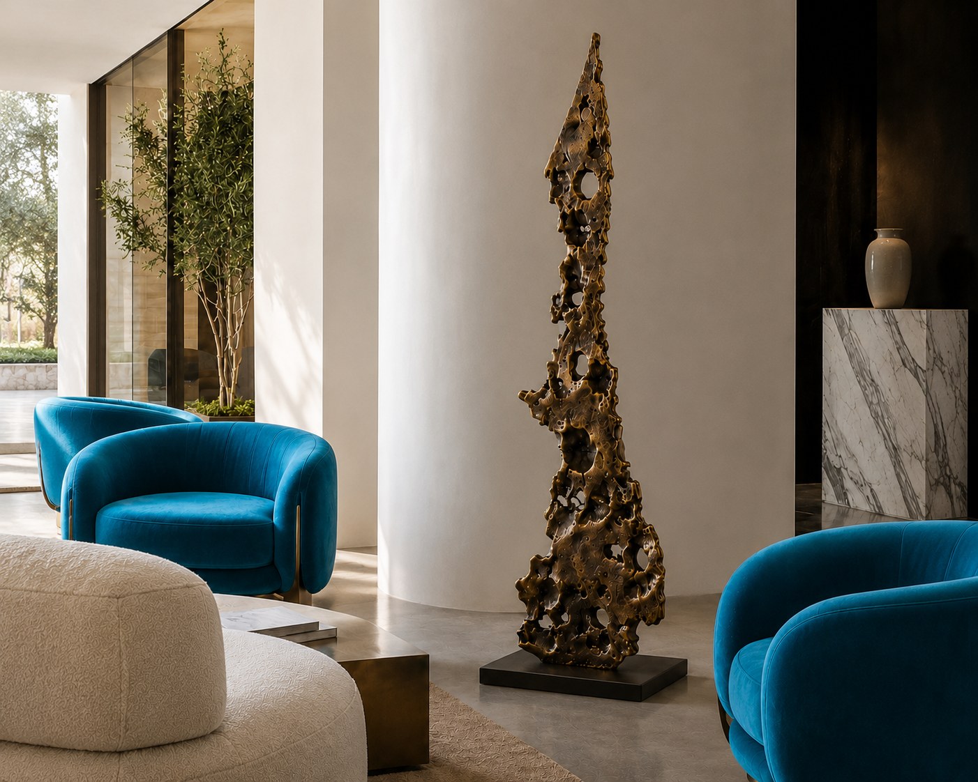 A piece in a hotel lounge