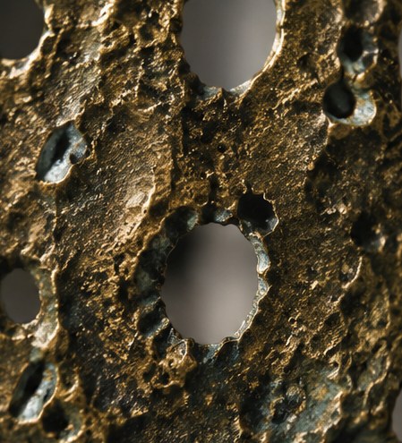 Detail, bronze texture close-up