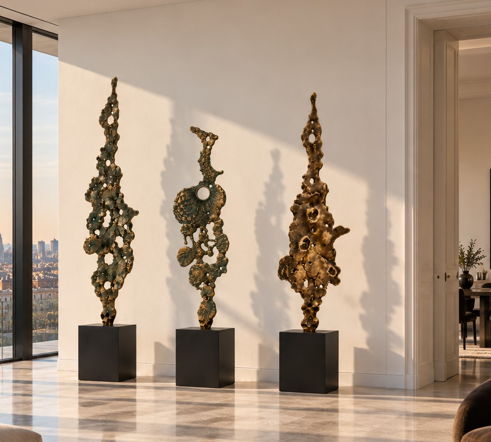Siluette, architectural scale: three works together