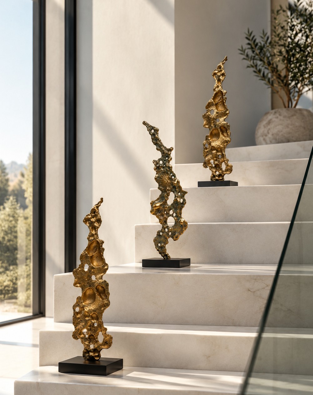 Siluette, room scale: three works together